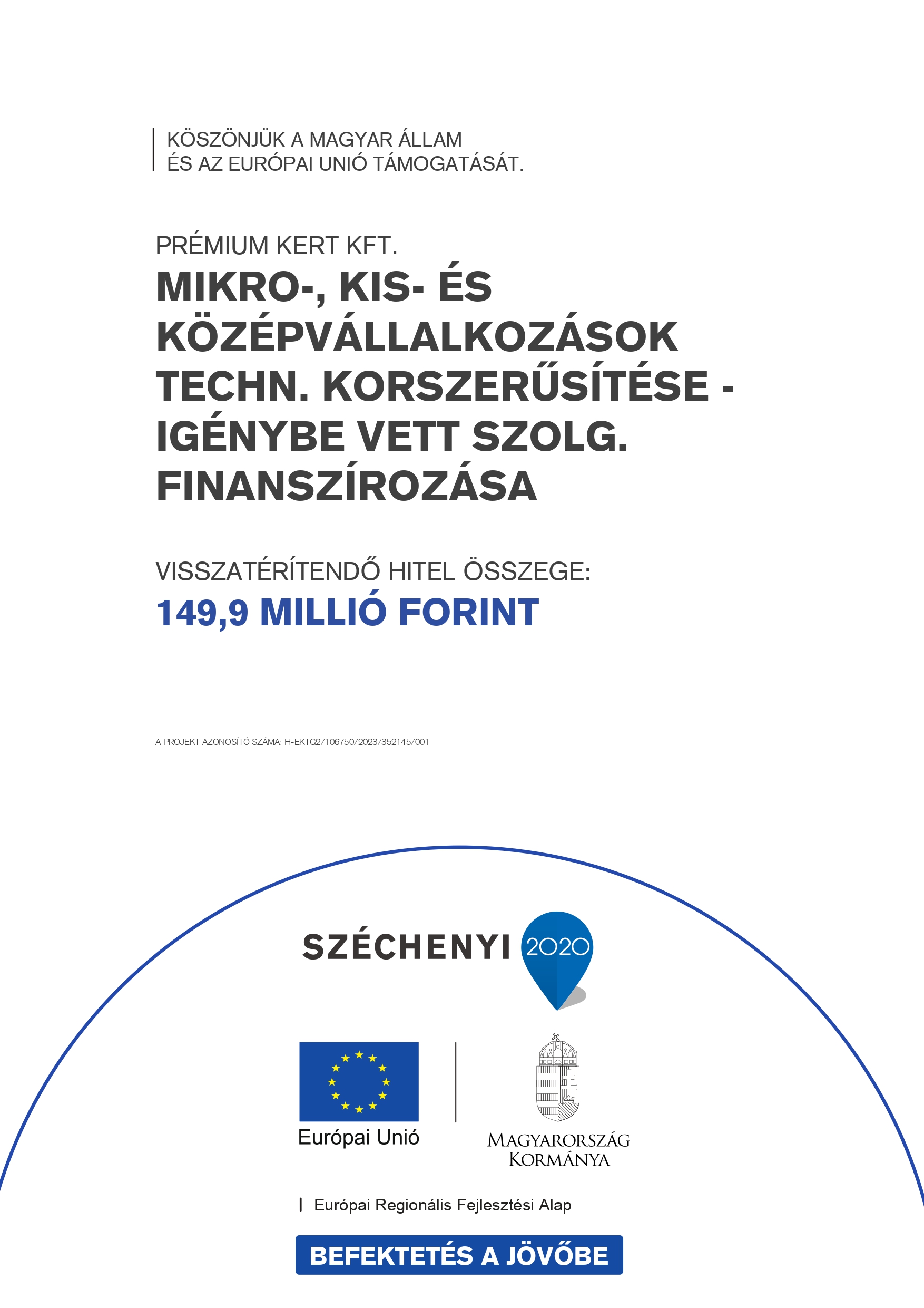 Mikro-, kis- és középvállalkozások technológiai korszerűsítése – hitel